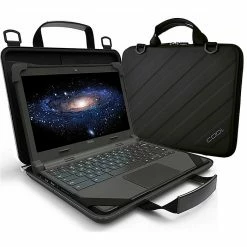 CODi Always-On, Rugged EVA Universal 11.6" Chromebook Laptop Case, Black Polyester (C1651)
